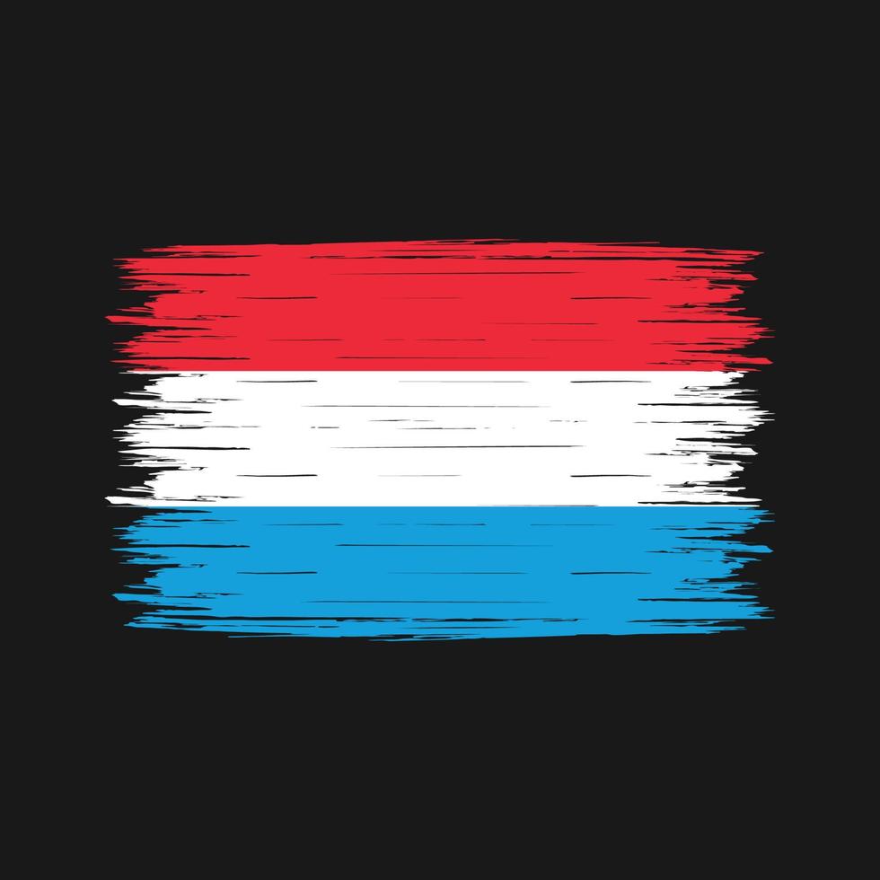 Luxembourg Flag Brush vector