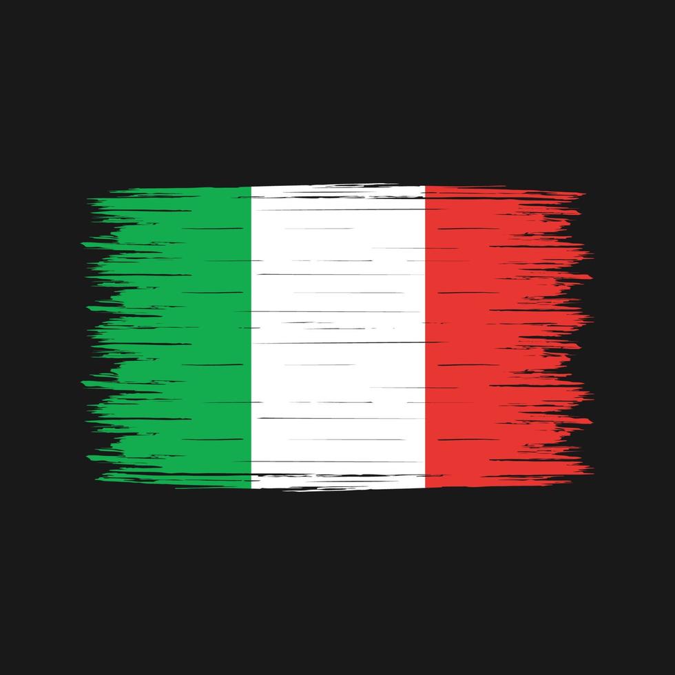 Italy Flag Brush vector