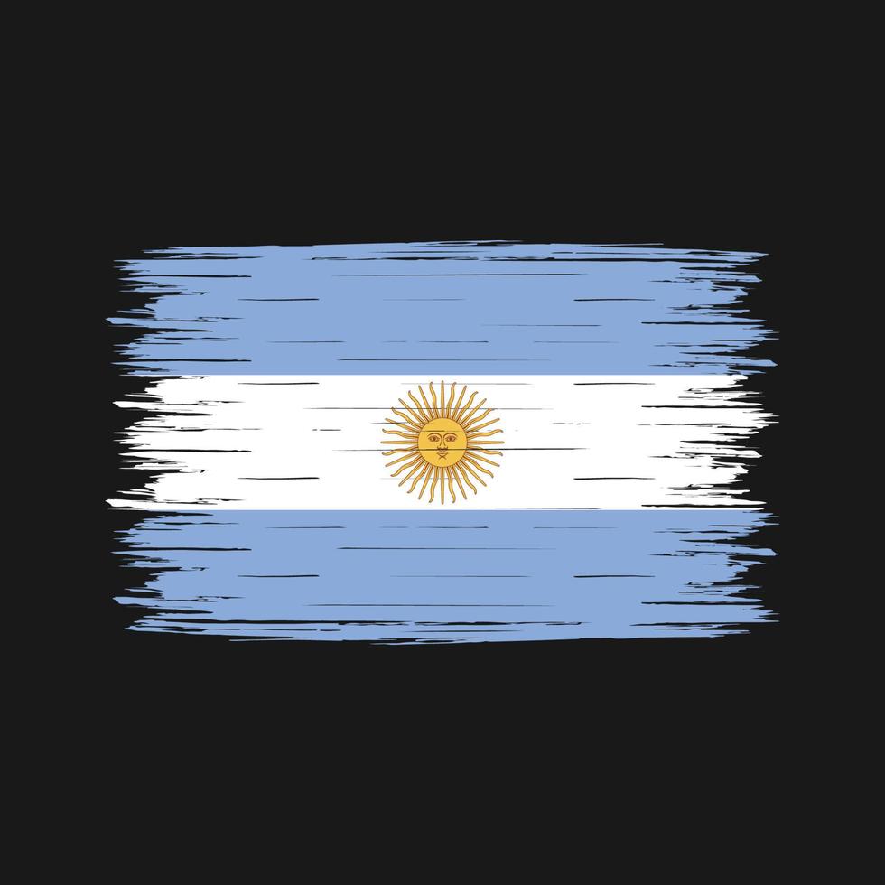 cepillo de bandera argentina vector