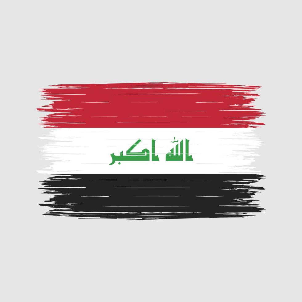 cepillo de bandera de irak vector