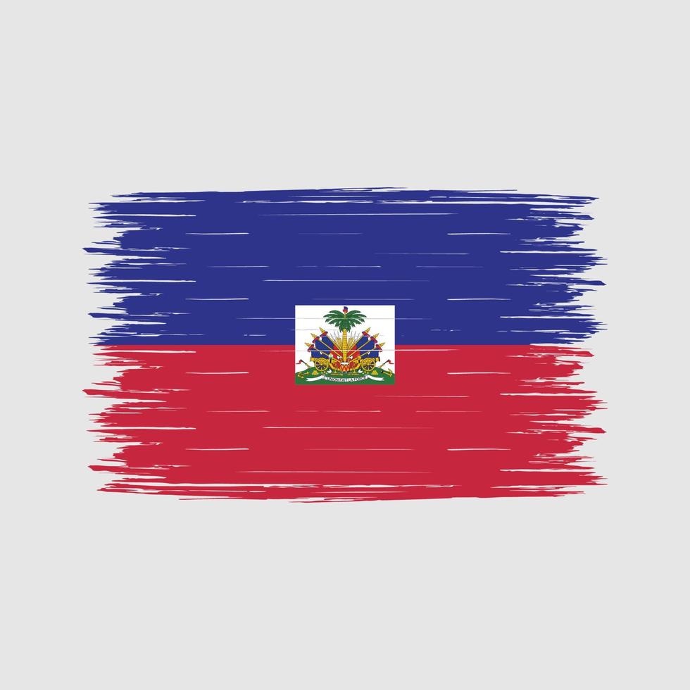 Haiti Flag Brush vector