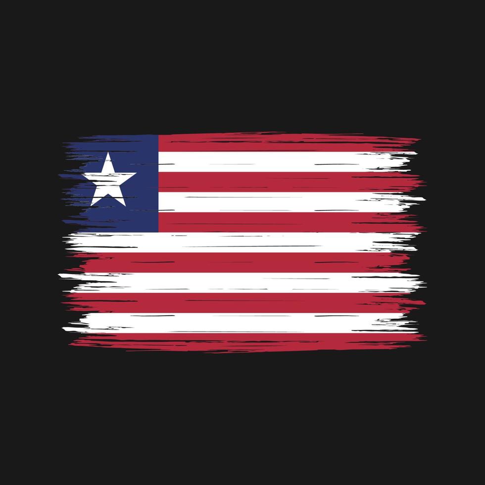 Liberia Flag Brush vector