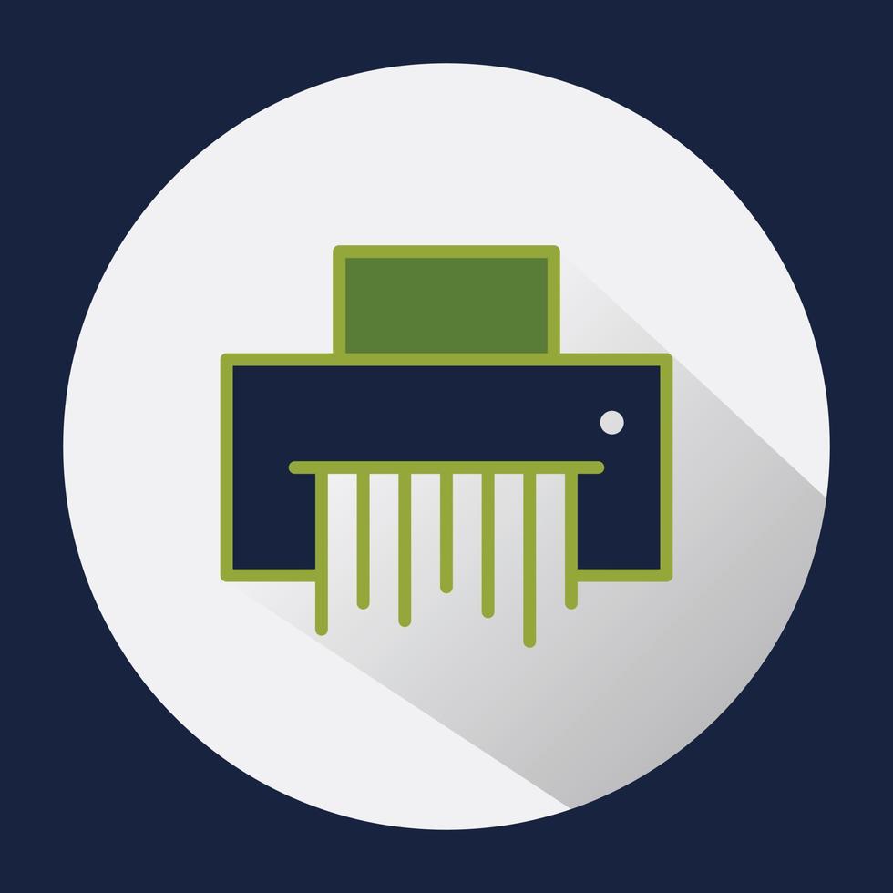 paper shredder confidential icon and private document office information protection vector