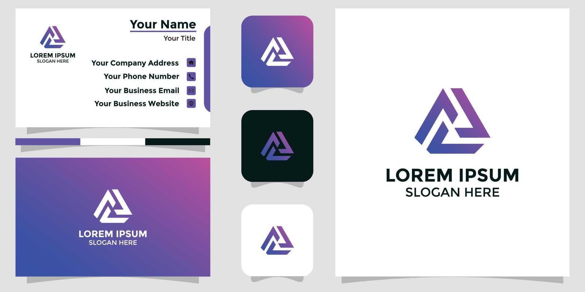 logotipo de diseño de contabilidad financiera y tarjeta de marca vector