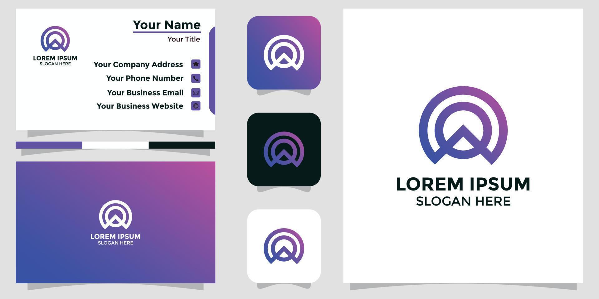 financial accounting design logo and branding card vector