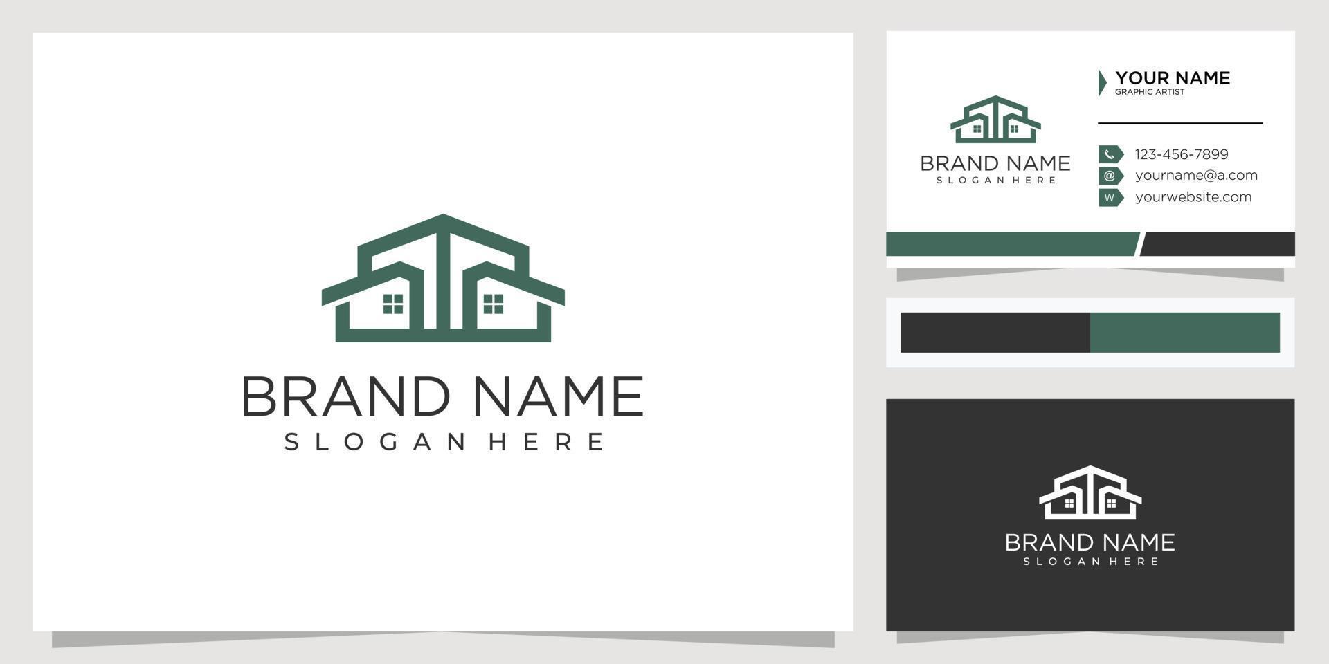 Line real estate modern logo design concept vector