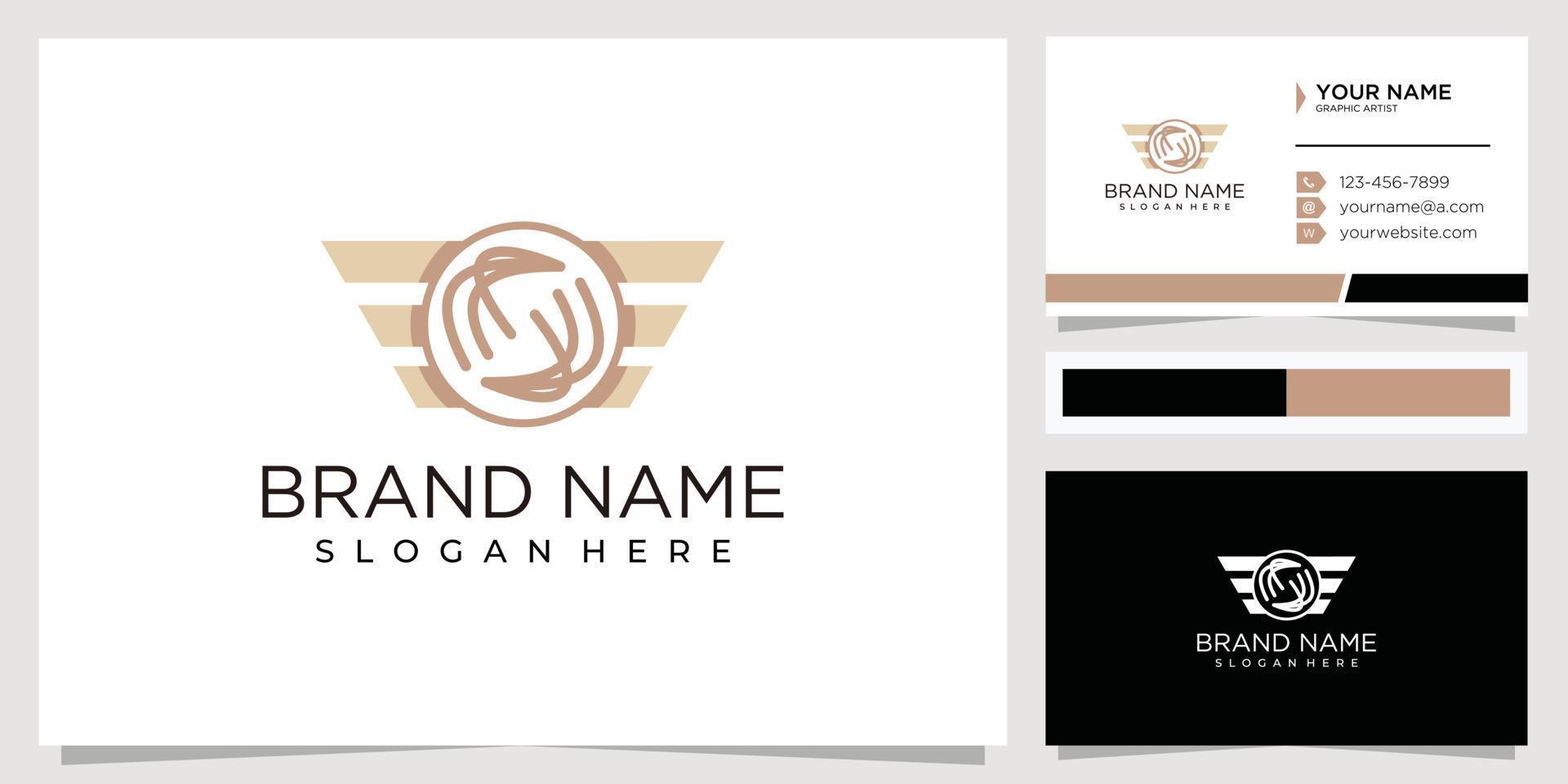 modern wings and abstract logo design inspiration vector