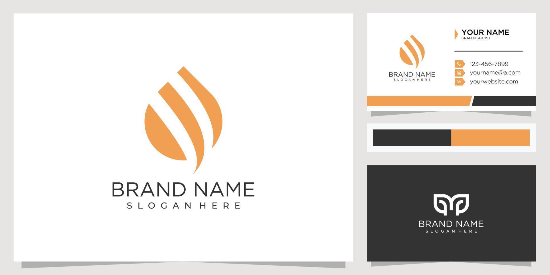 abstract drop water logo design concept vector