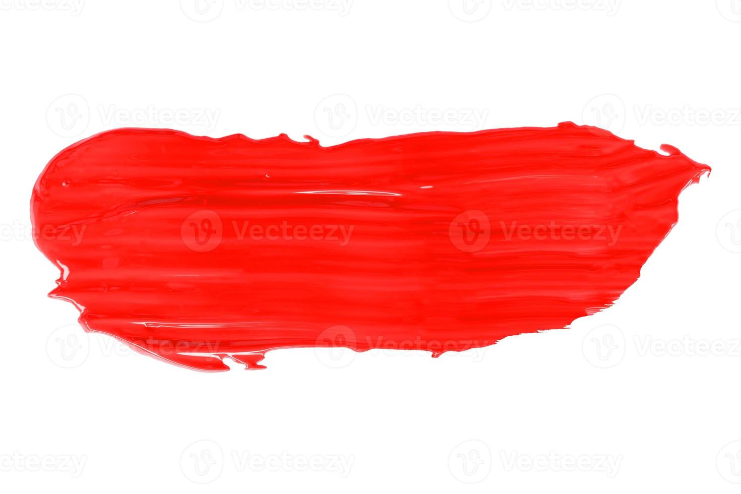 Shiny red brush isolated on a white background. photo