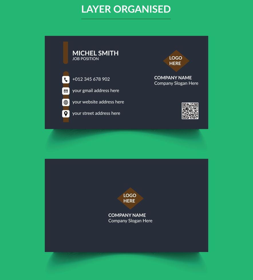 Business Card Template, Business Card Design, Corporate Business Card,, Creative Business Card vector