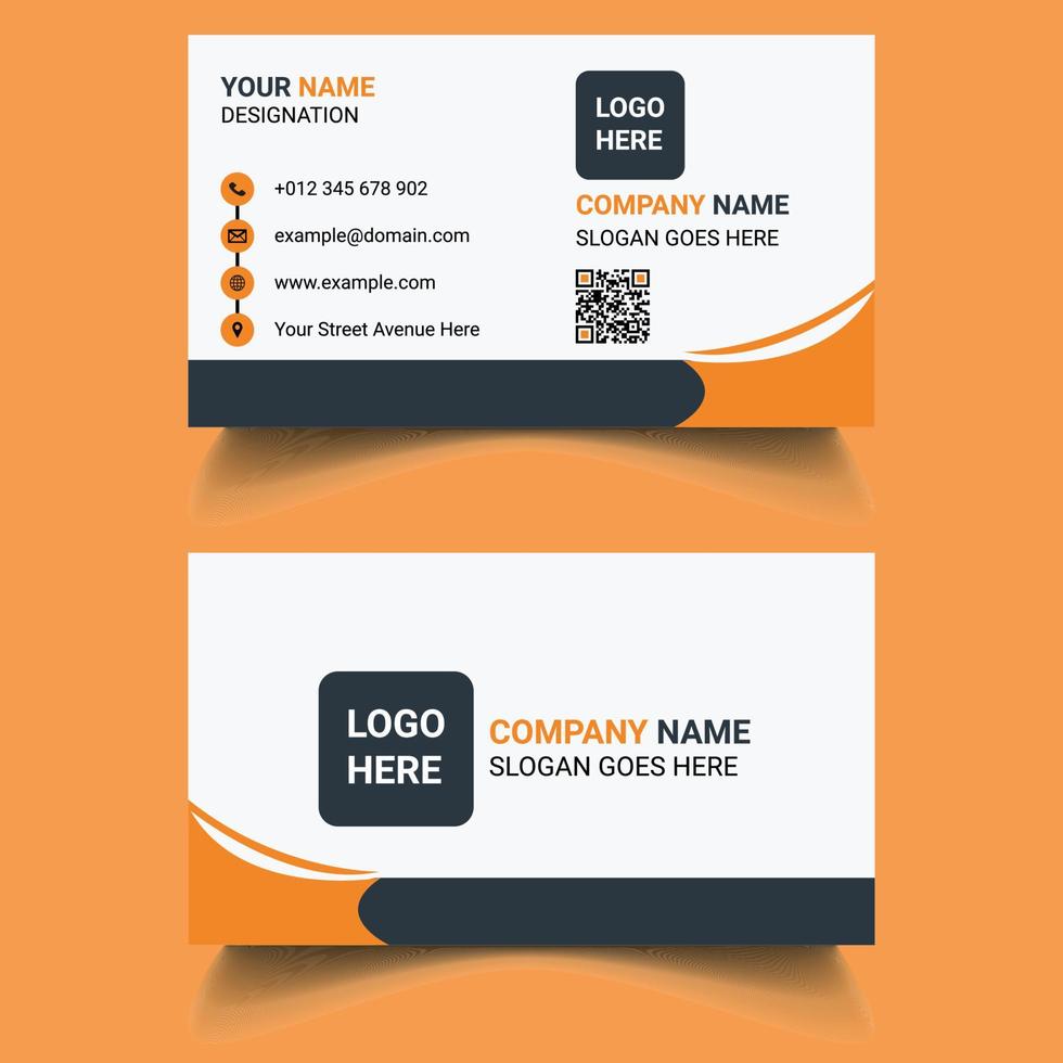 Business Card Template, Business Card Design, Corporate Business Card,, Creative Business Card vector