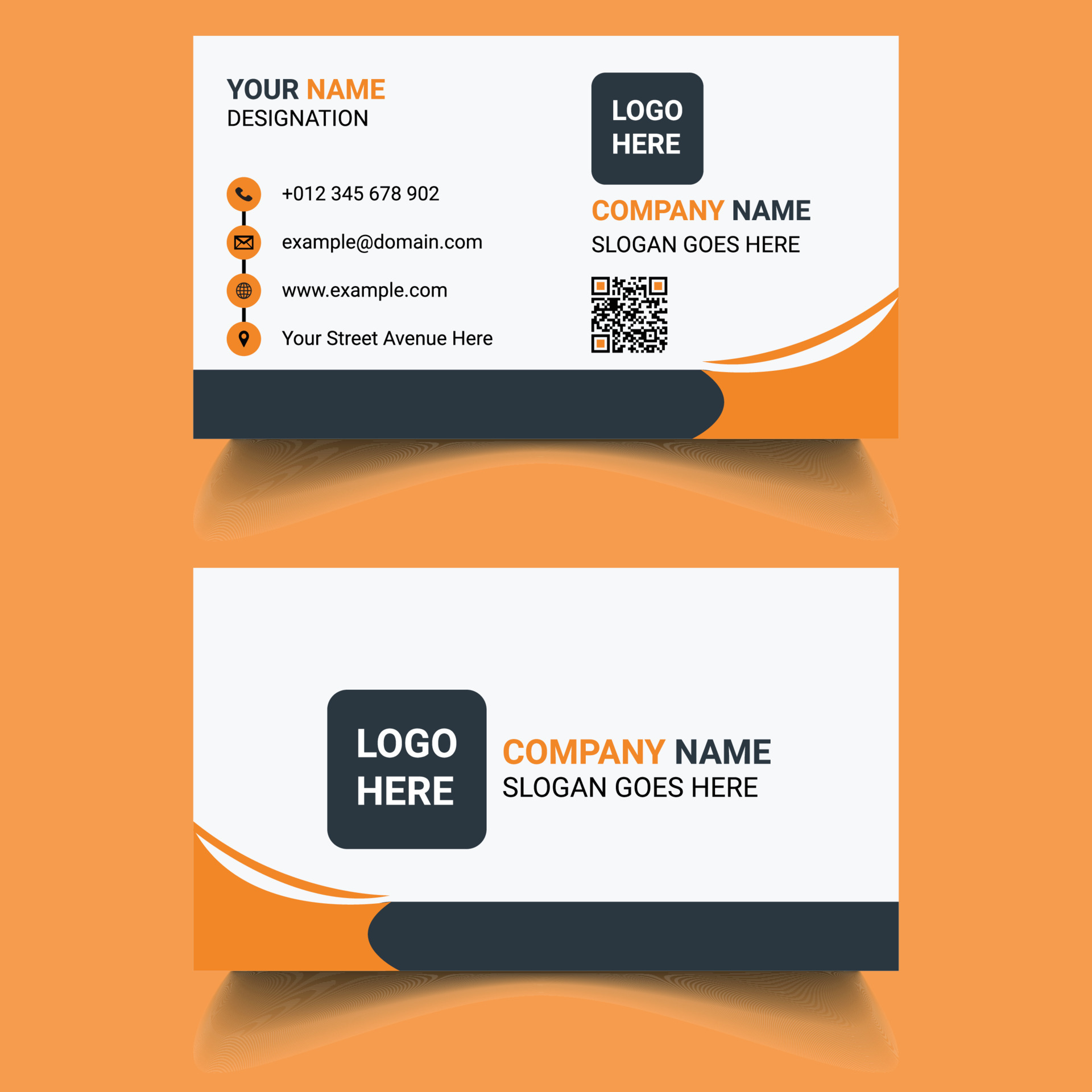 Business Card Template, Business Card Design, Corporate Business Card