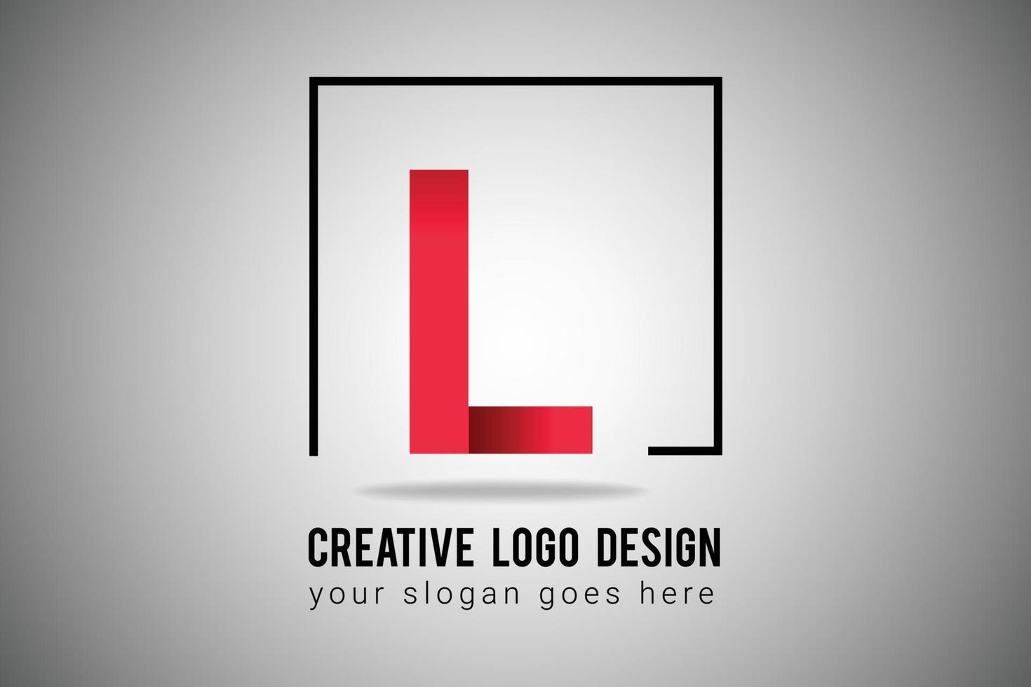 L Letter Logo in red gradient color Vector Icon. Creative L Letter Logo Illustration.