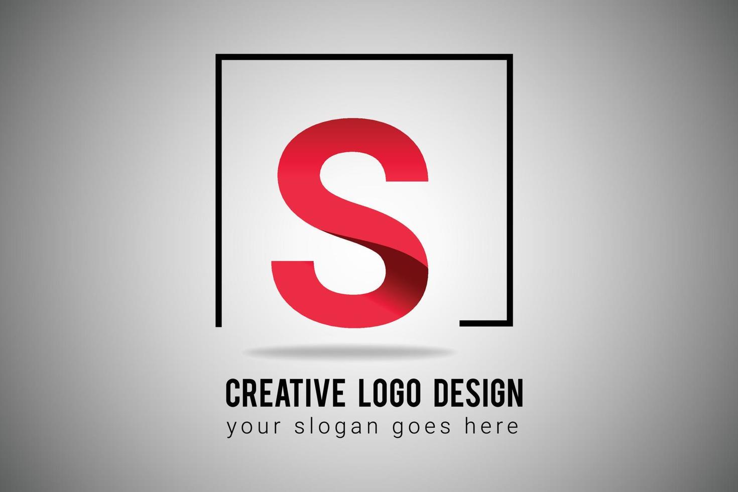 S Letter Logo in red gradient color Vector Icon. Creative S Letter Logo Illustration.