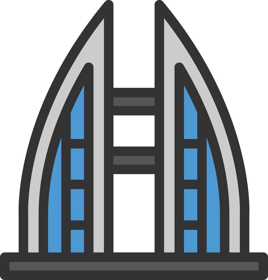Bahrain Line Filled Icon vector