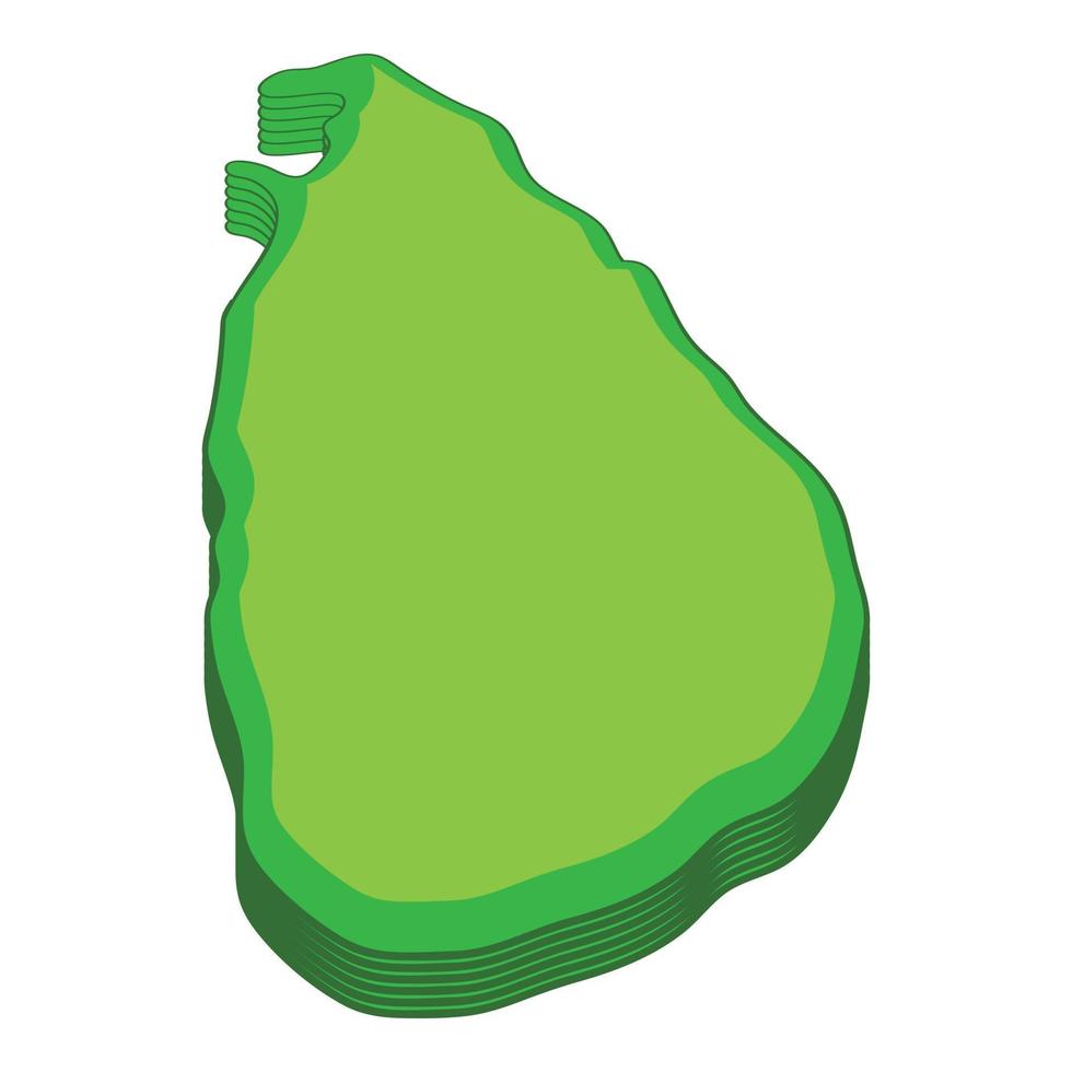 Sri lanka map icon, cartoon style vector