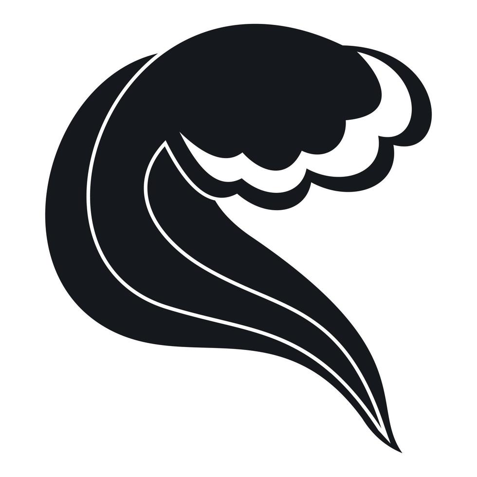 Ocean or sea wave icon, simple style vector