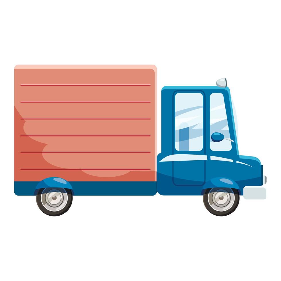 Delivery car icon, cartoon style vector
