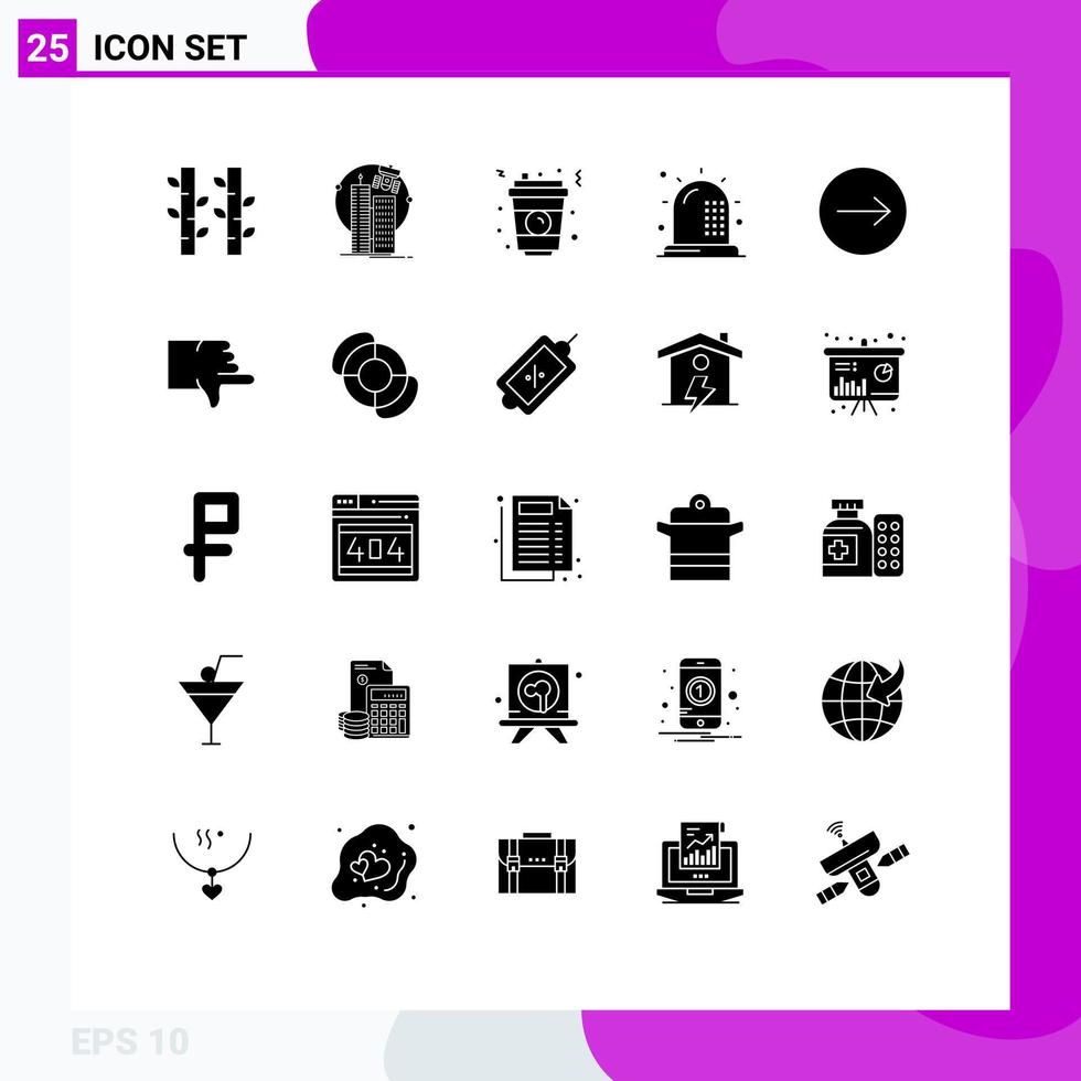 Group of 25 Modern Solid Glyphs Set for health fitness corporation disease food Editable Vector Design Elements