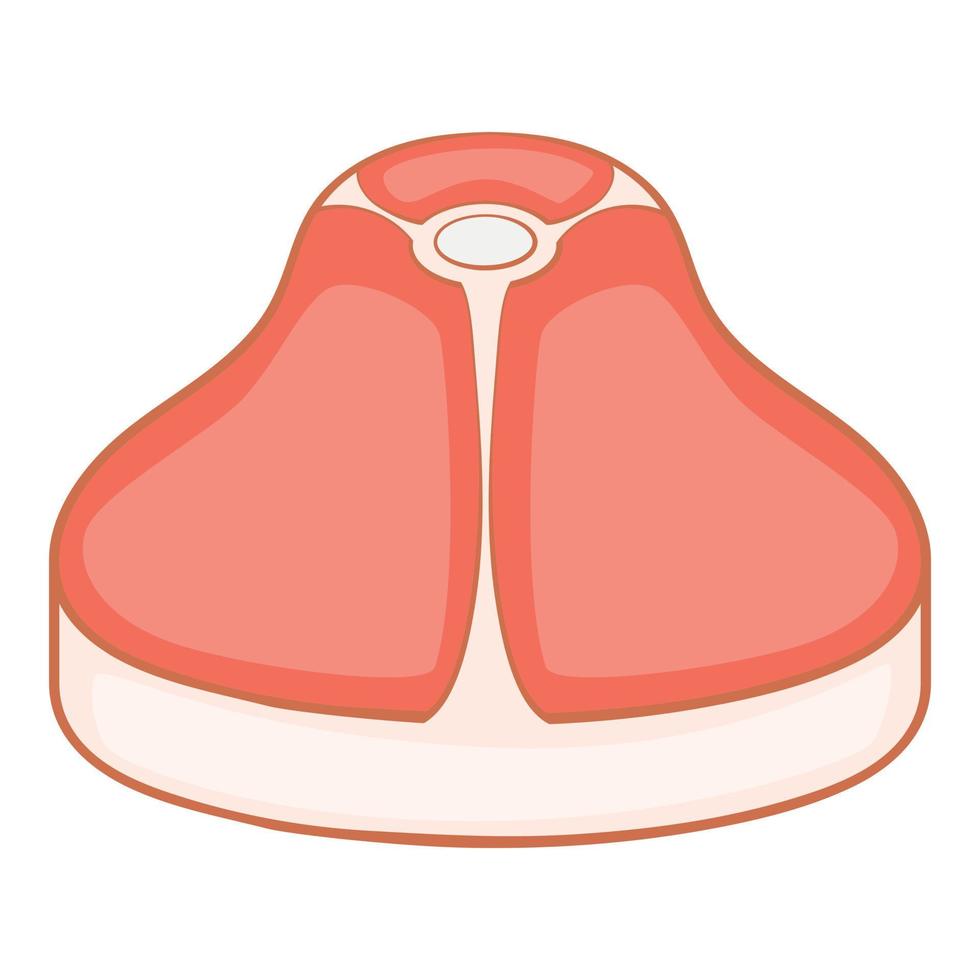 Big piece of meat icon, cartoon style vector
