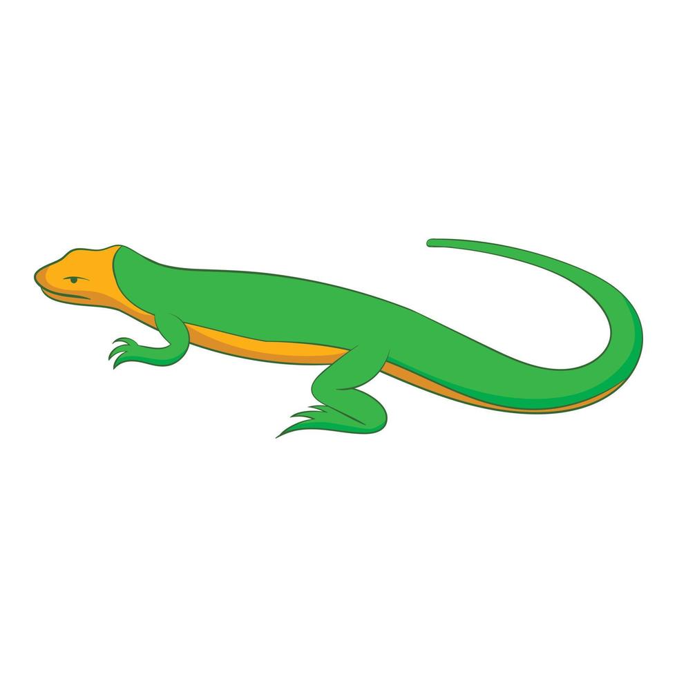pequeño icono de lagarto, estilo de dibujos animados vector