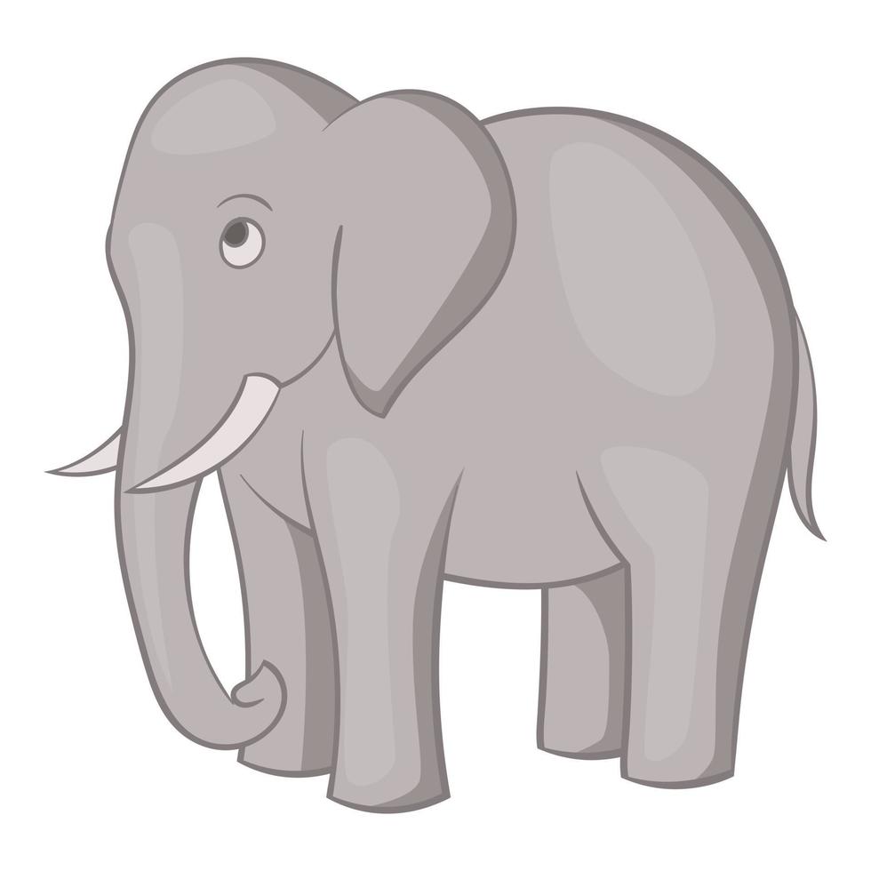 icono de elefante, estilo de dibujos animados vector