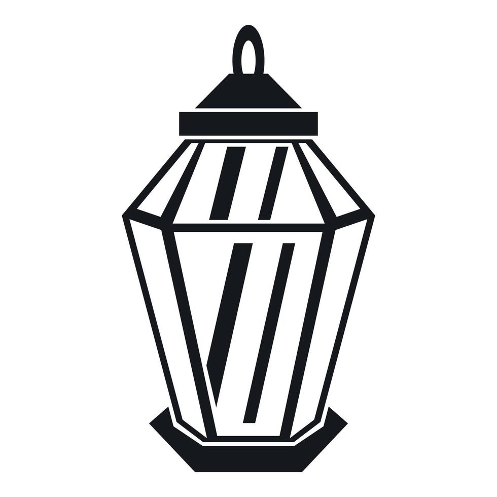 Arabic lantern icon, simple style vector