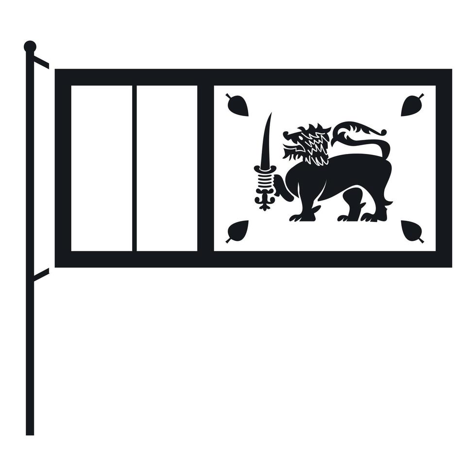 Flag of Sri Lanka icon, simple style vector