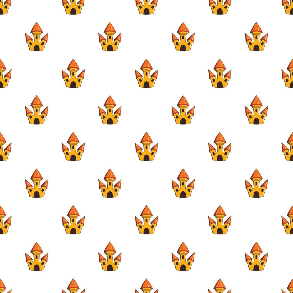 Toy castle pattern, cartoon style vector