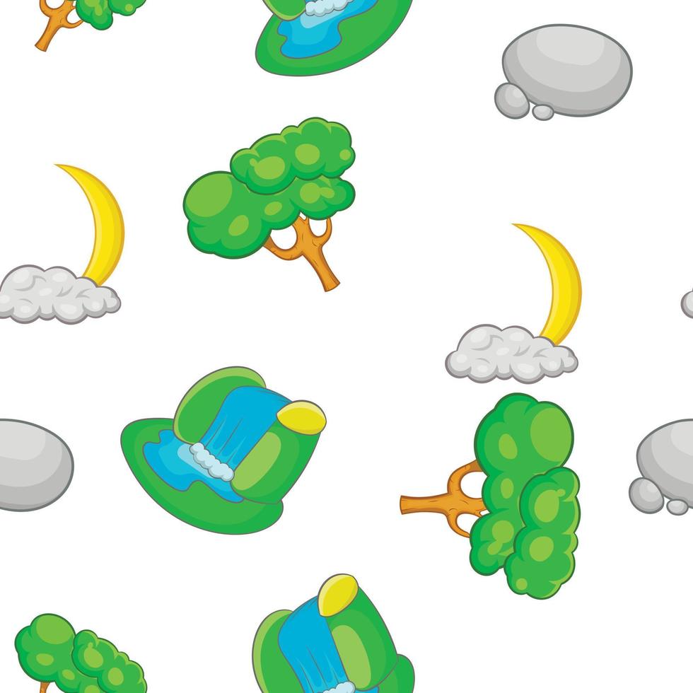 Environment pattern, cartoon style vector