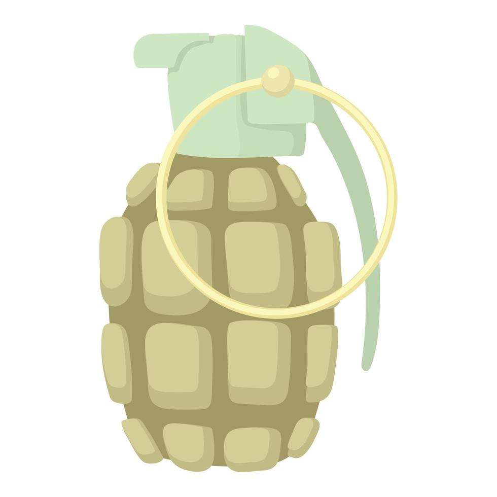 icono de granada de mano, estilo de dibujos animados vector