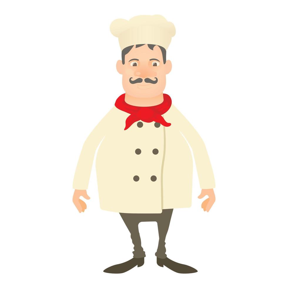 icono de chef sonriente, estilo de dibujos animados vector