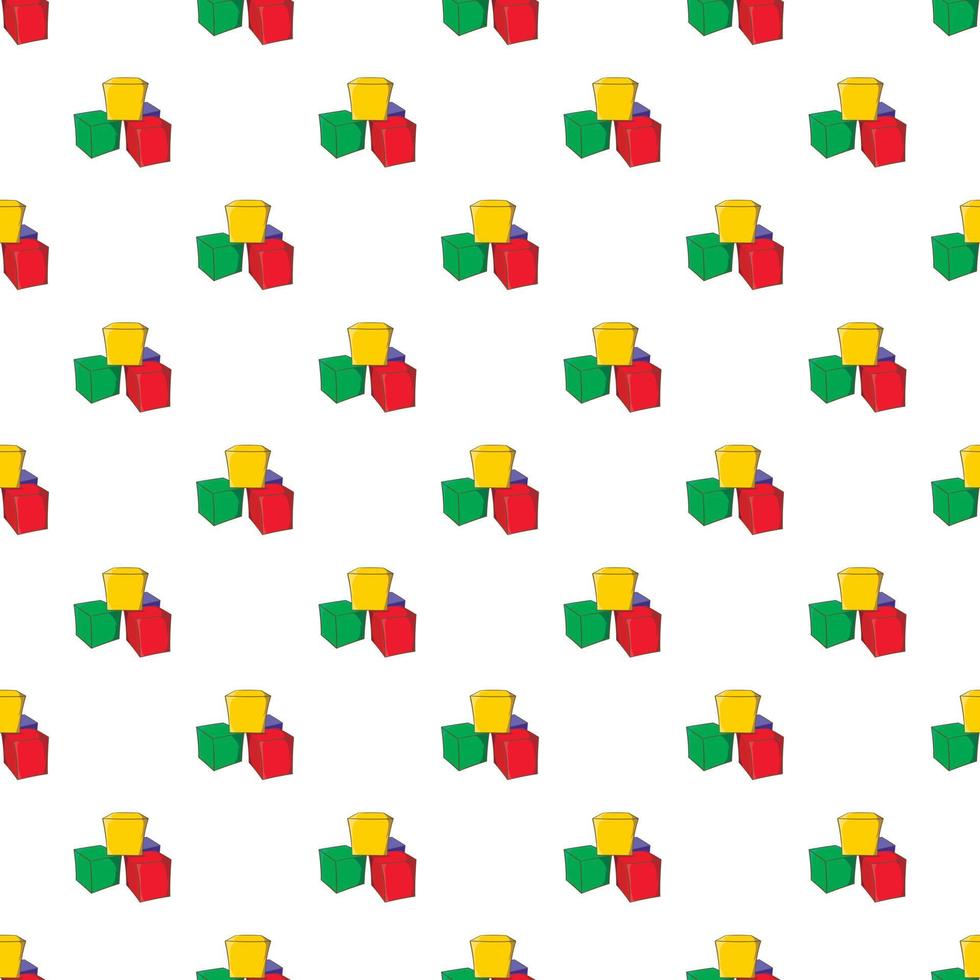 Baby cubes pattern, cartoon style vector