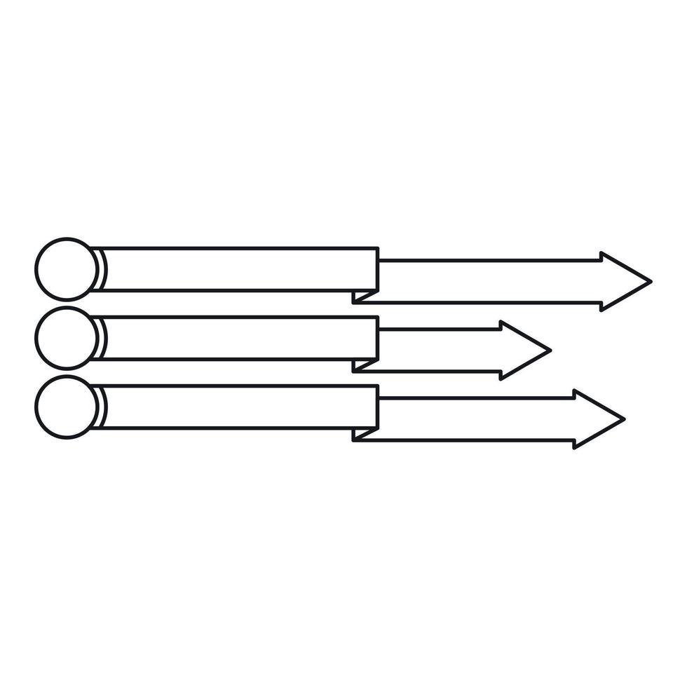 Infographic arrows icon, outline style vector