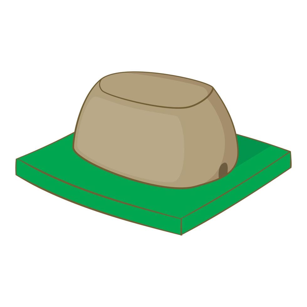 Sigiriya rock icon, cartoon style vector