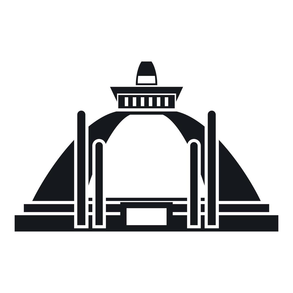 Polonnaruwa, ancient stupa icon, simple style vector