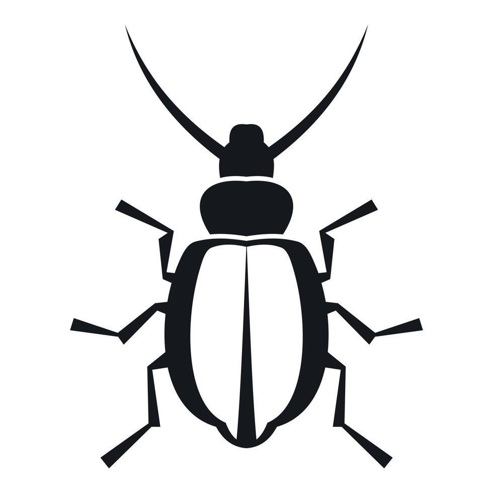 icono de escarabajo, estilo simple vector