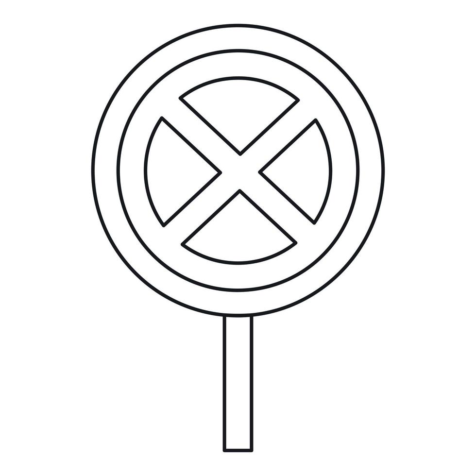 Clearway sign icon, outline style vector