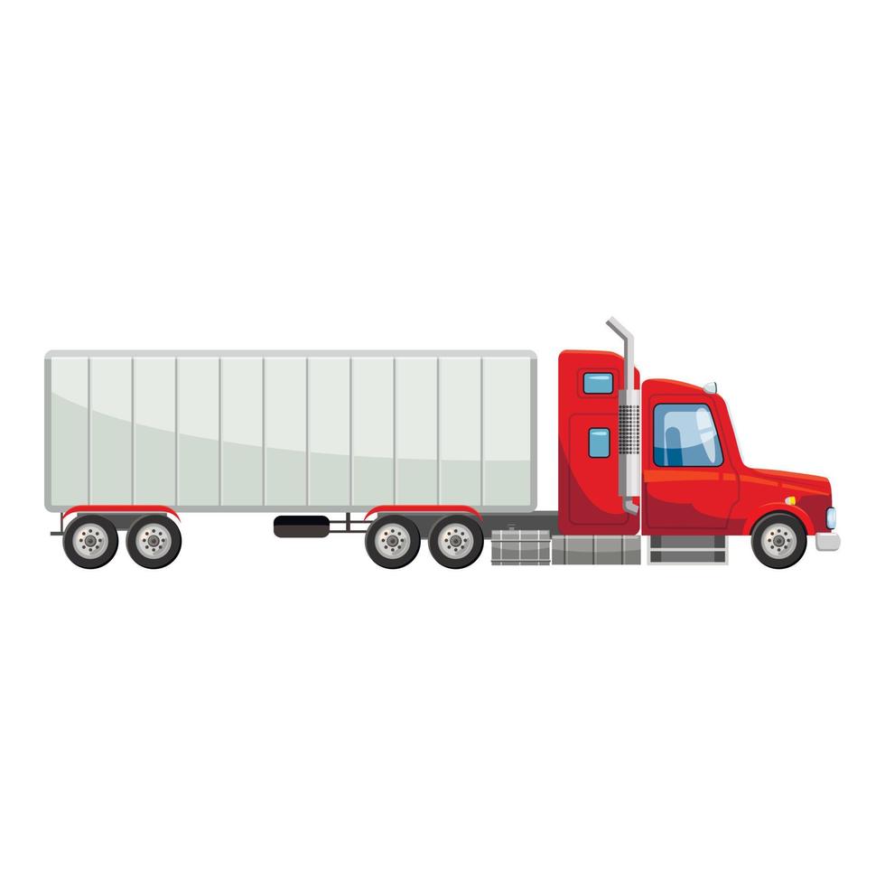 Truck icon, cartoon style vector