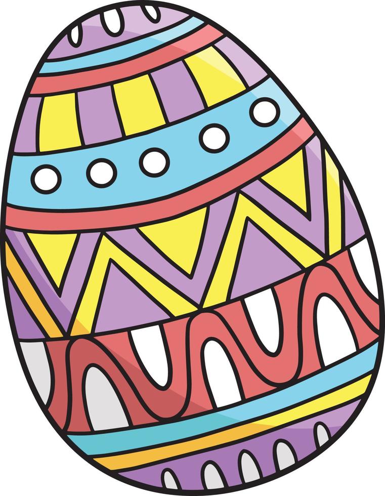 Easter Egg Cartoon Colored Clipart Illustration vector