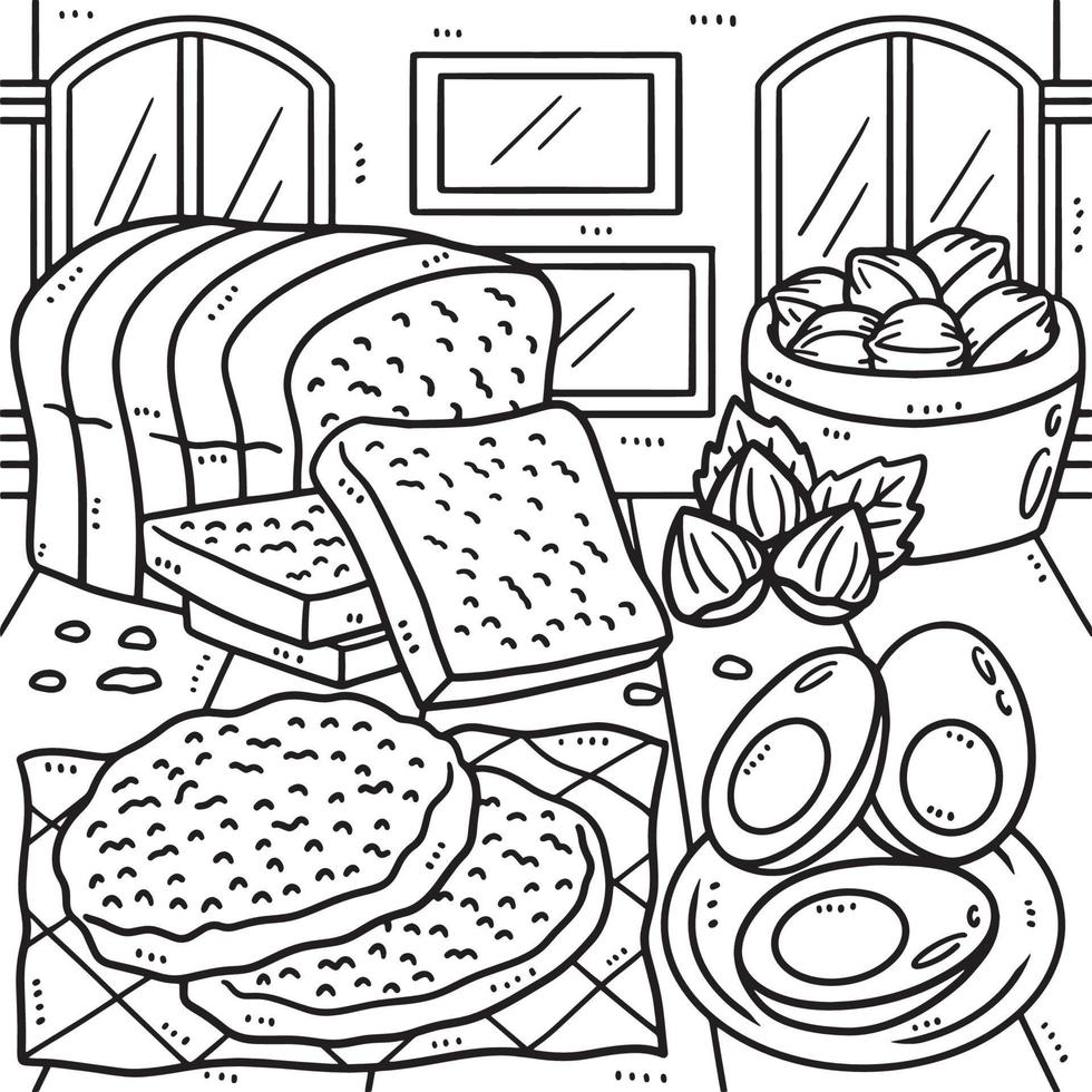 Ramadan Feast Coloring Page for Kids 14739802 Vector Art at Vecteezy