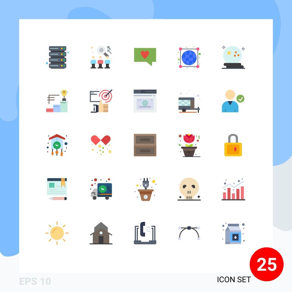 25 Creative Icons Modern Signs and Symbols of moon bat like connections globe Editable Vector Design Elements