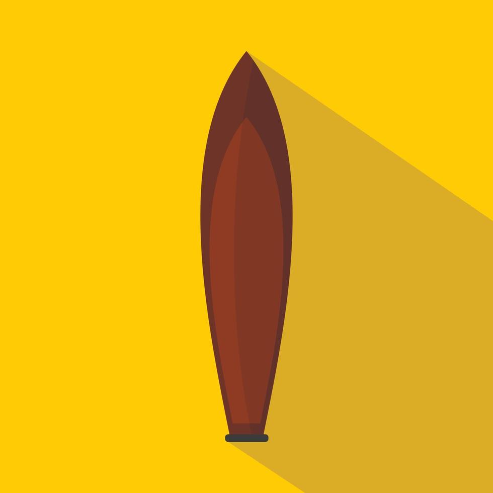 Wooden boat icon, flat style vector