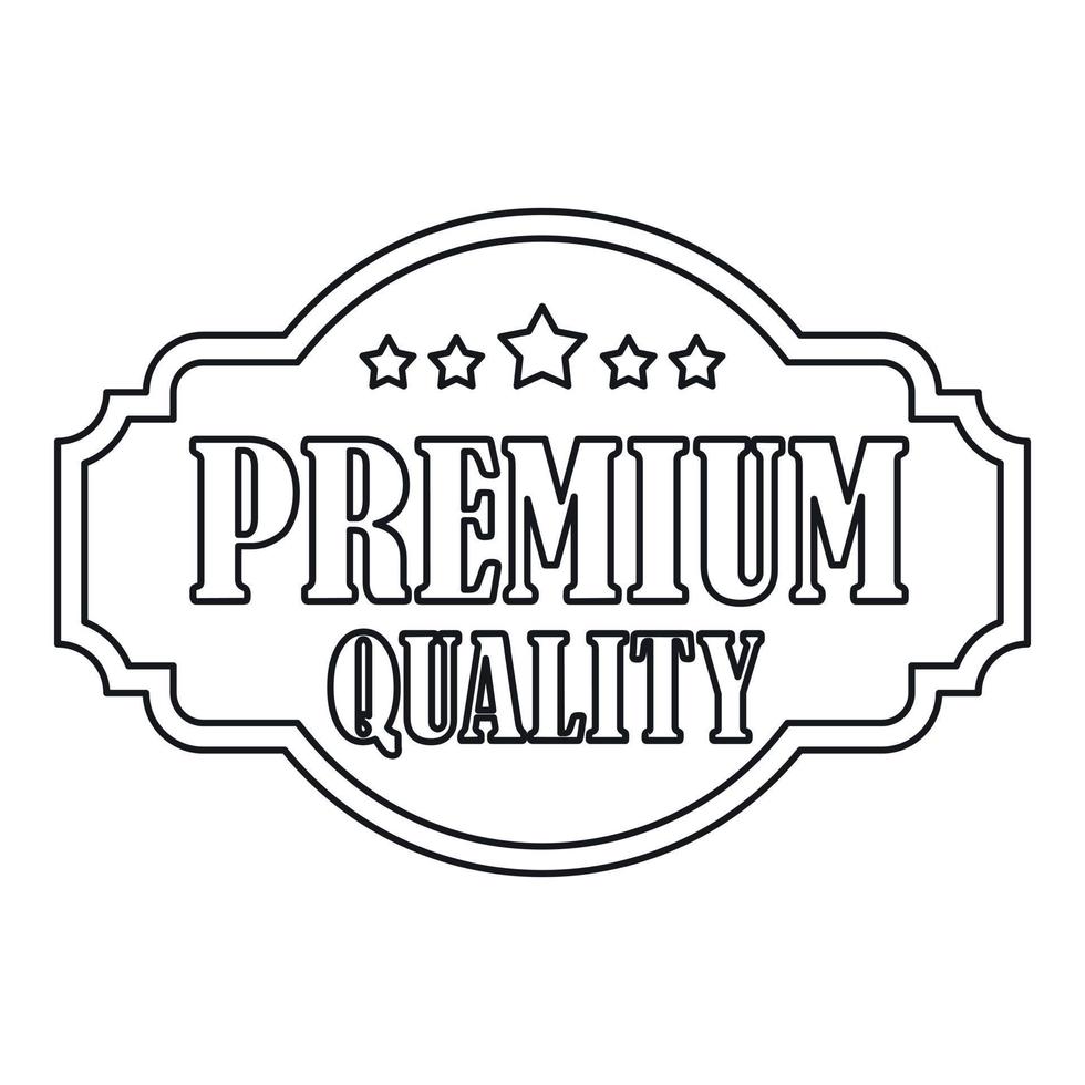 etiqueta de calidad premium con icono de estrellas vector
