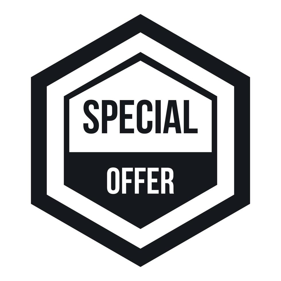 Special offer pentagon icon, simple style vector