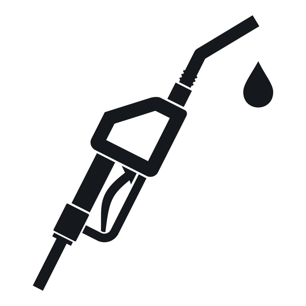 Gasoline pump nozzle icon, simple style vector