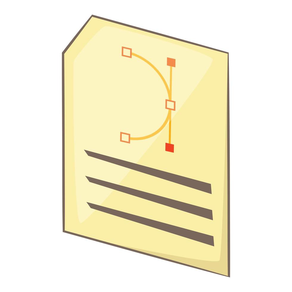 Print program icon, cartoon style vector