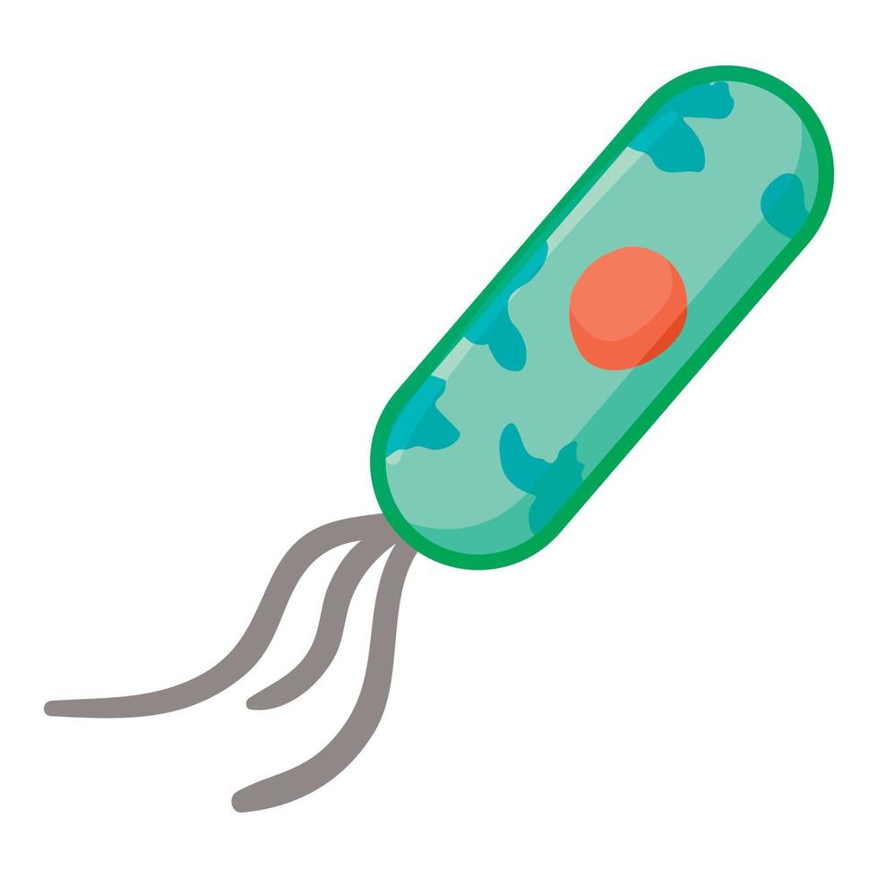 Microbe icon, cartoon style vector