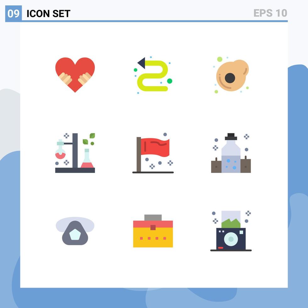 9 Creative Icons Modern Signs and Symbols of flags congress egg tube science Editable Vector Design Elements
