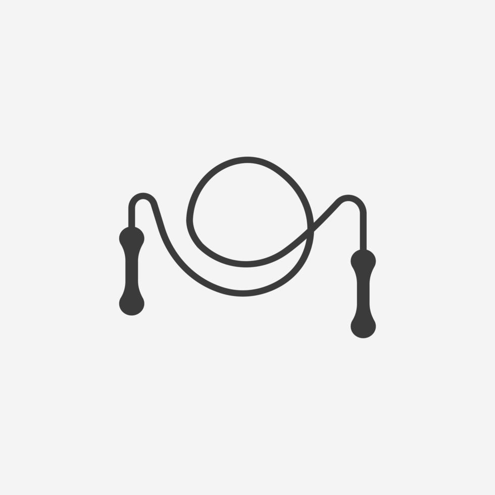 rope jump icon vector. sport, fitness, gym symbol sign vector